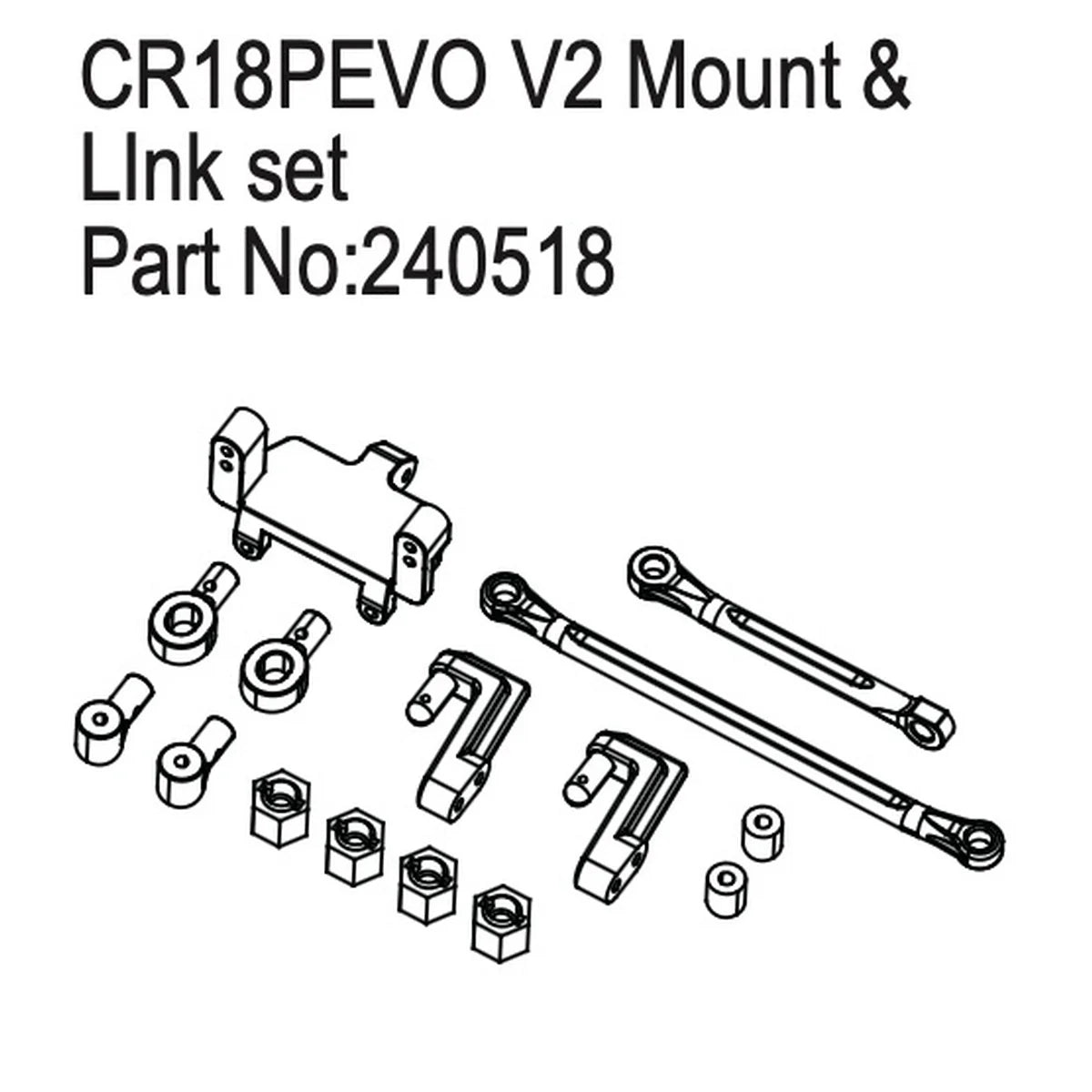 Hobby Plus HobbyPlus Halterung & Lenker Set für EVO V2 - CR18P PRO/EVO HBP240518