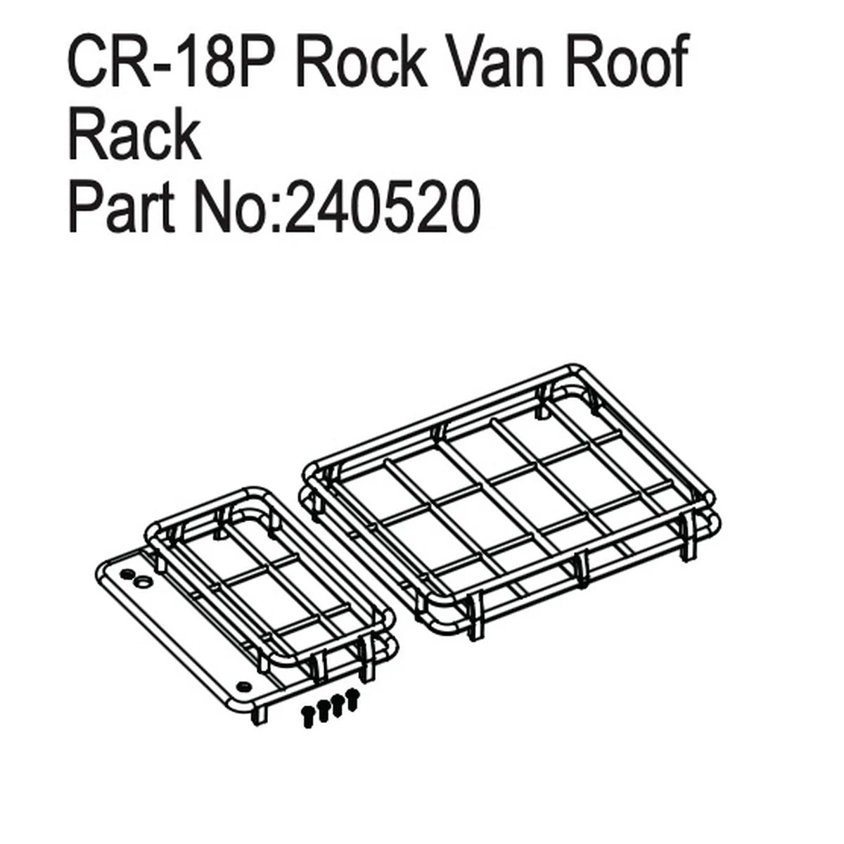Hobby Plus HobbyPlus Rock Van Dachträger für CR18P PRO/EVO HBP240520