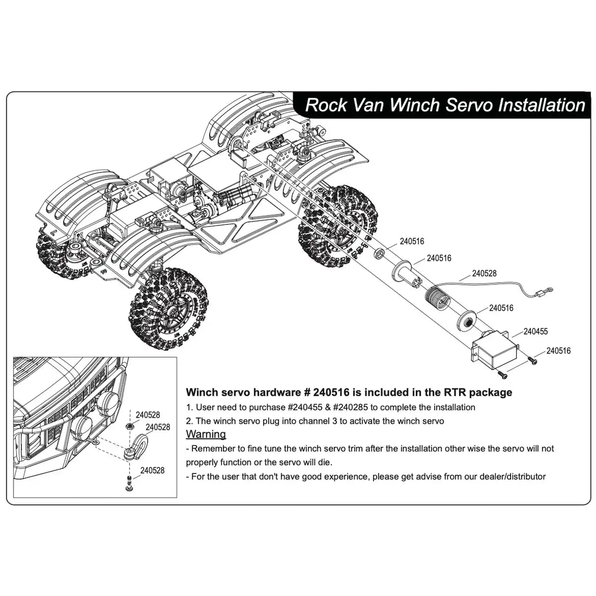 Hobby Plus HobbyPlus Windenseil & Haken für CR18P HBP240528