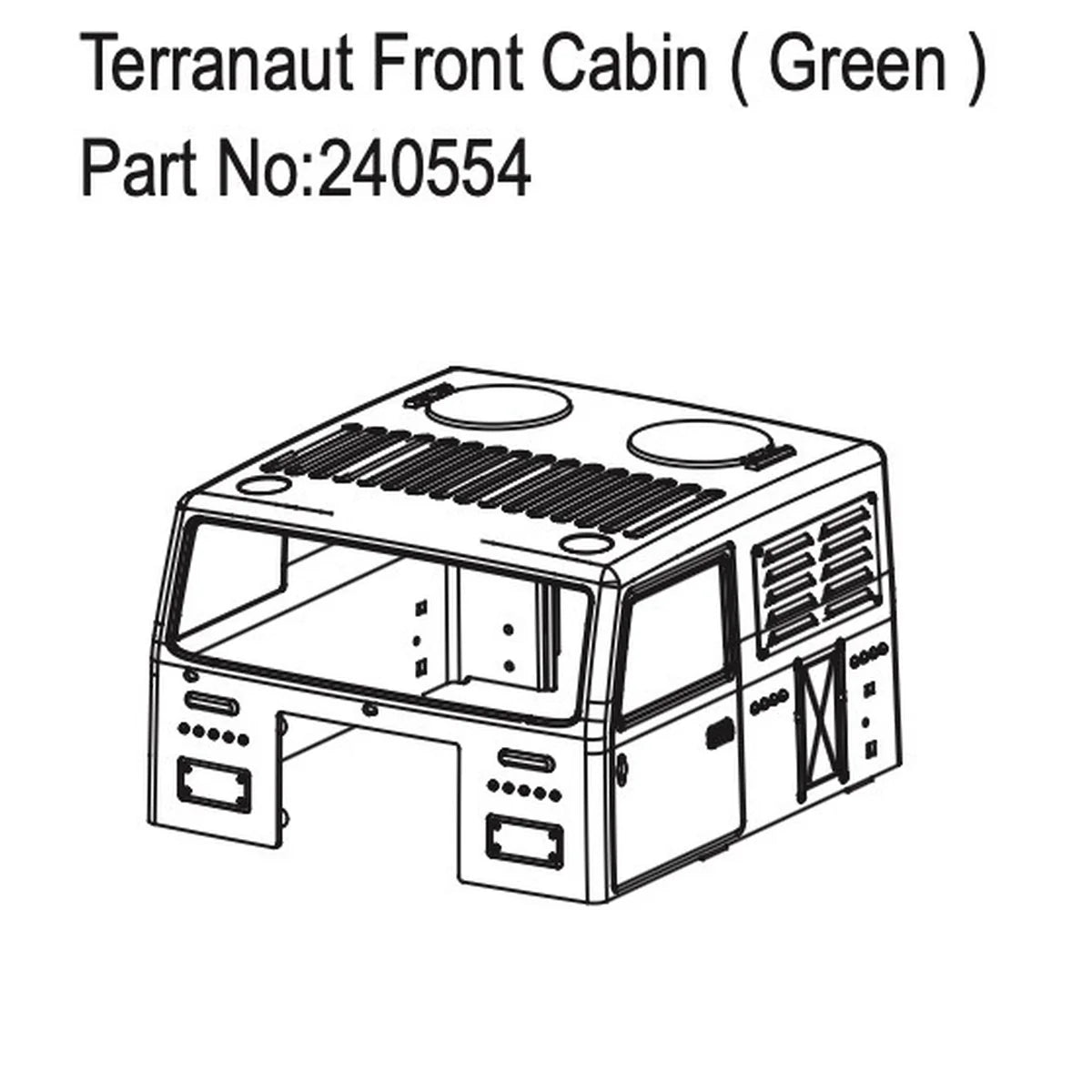 Hobby Plus Terranaut Front Cabin Grün HBP240554