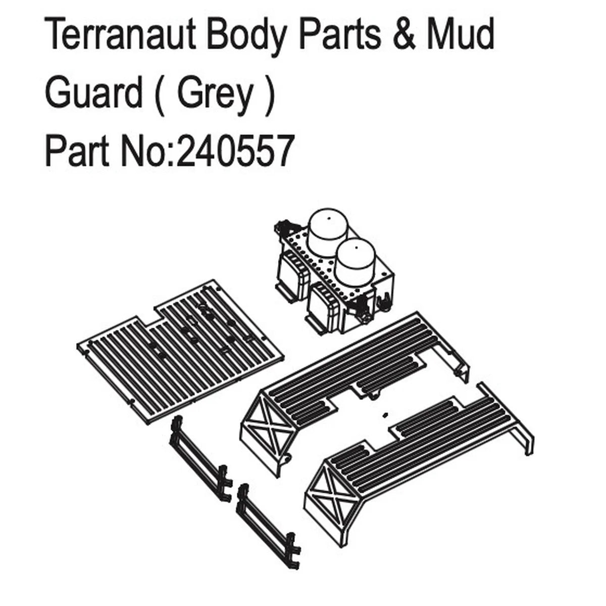 Hobby Plus Terranaut Body Parts & Mud Guard Grau HBP240557