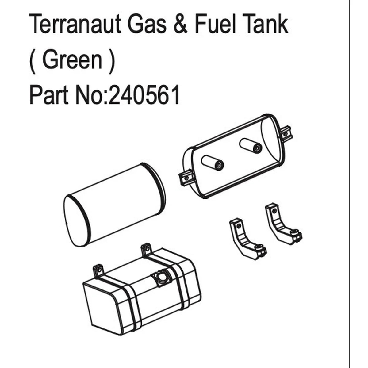 Hobby Plus Terranaut Gas & Fuel Tank Grün HBP240561