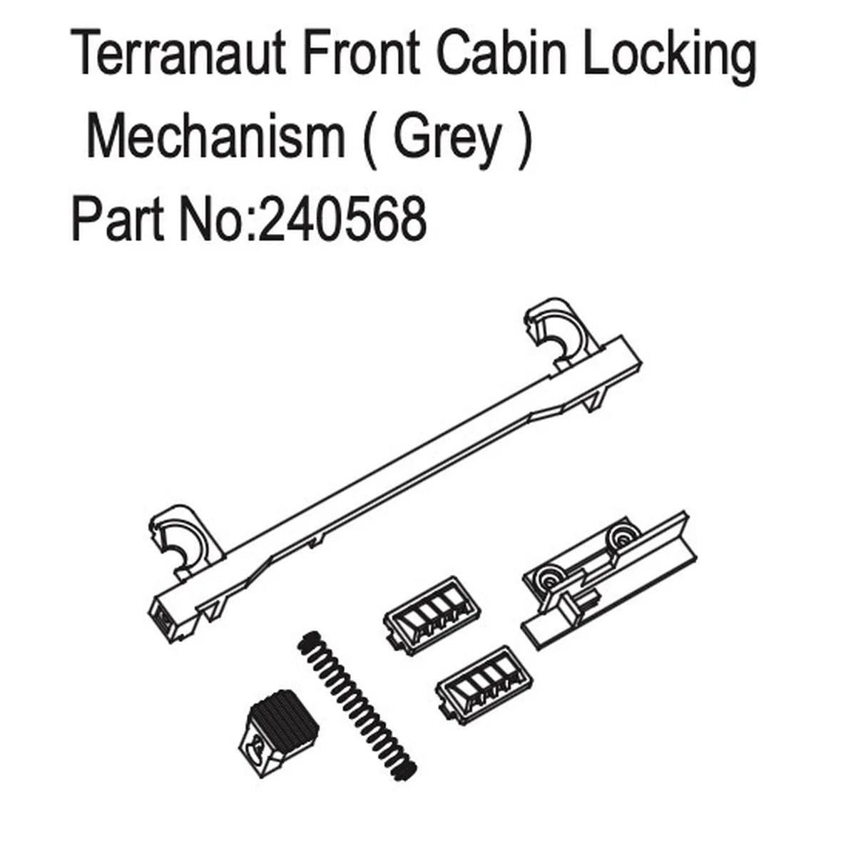 Hobby Plus Terranaut Front Cabin Locking Mechanism Grau HBP240568