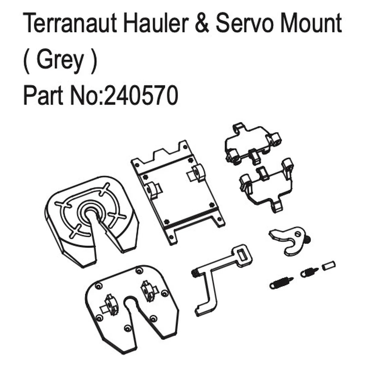 Hobby Plus Terranaut Hauler & Servo Mount Grau HBP240570