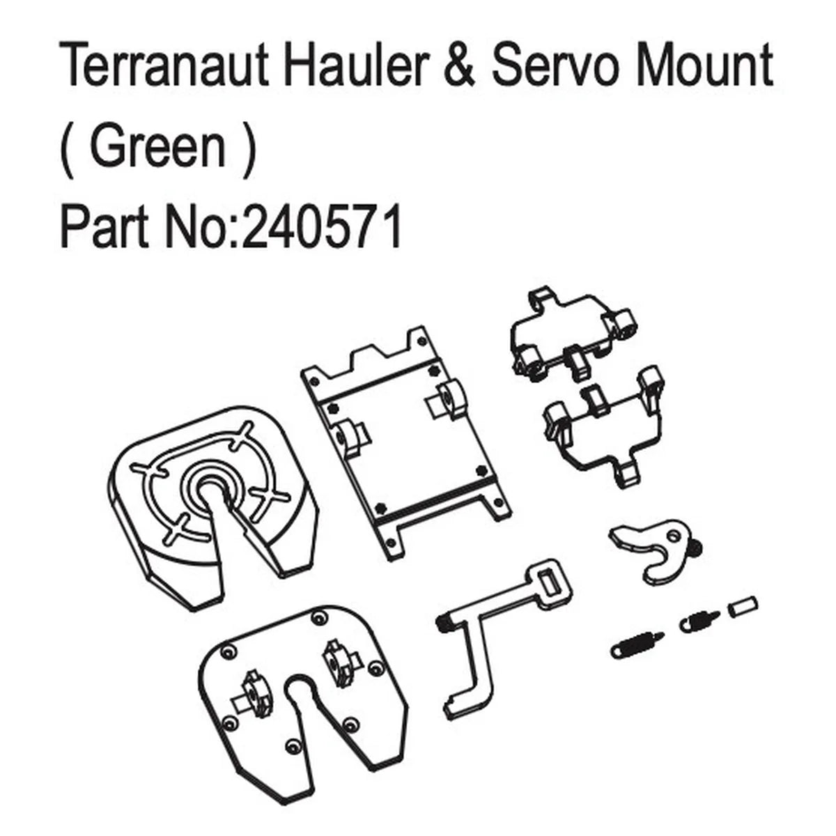 Hobby Plus Terranaut Hauler & Servo Mount Grün HBP240571