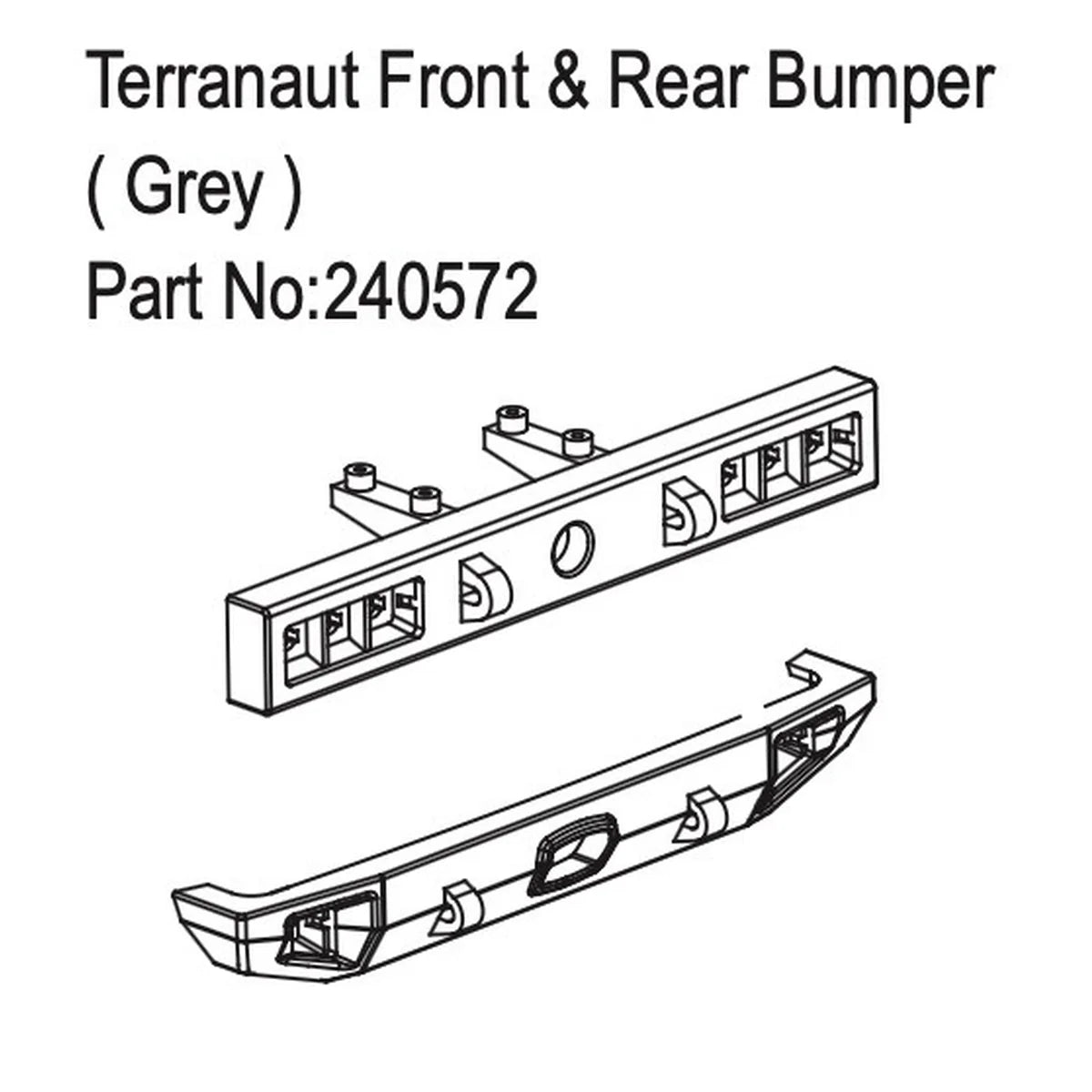 Hobby Plus Terranaut Front & Rear Bumper Grau HBP240572