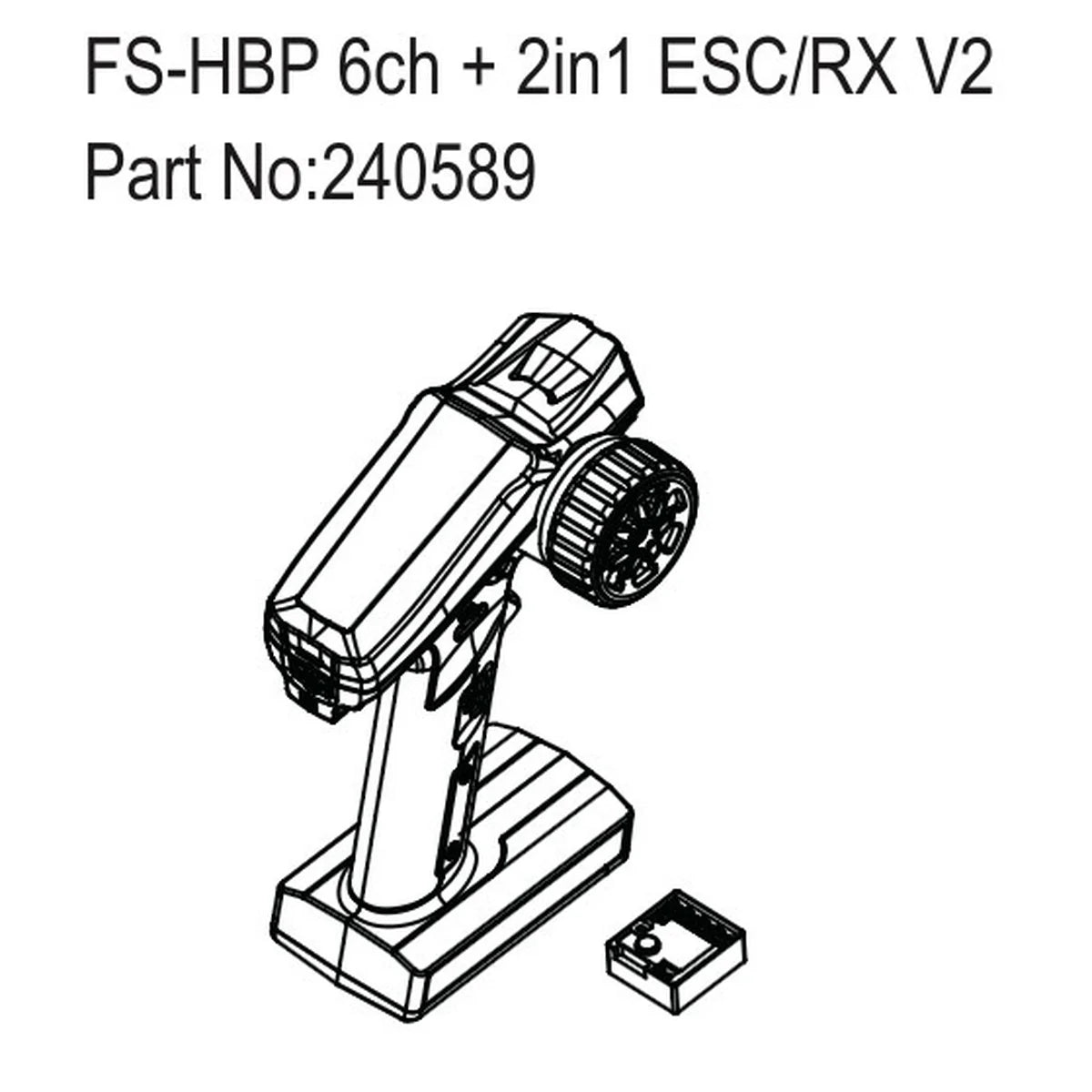 Hobby Plus HobbyPlus FS-HBP 6ch + 2in1 ESC/RX V2 HBP240589
