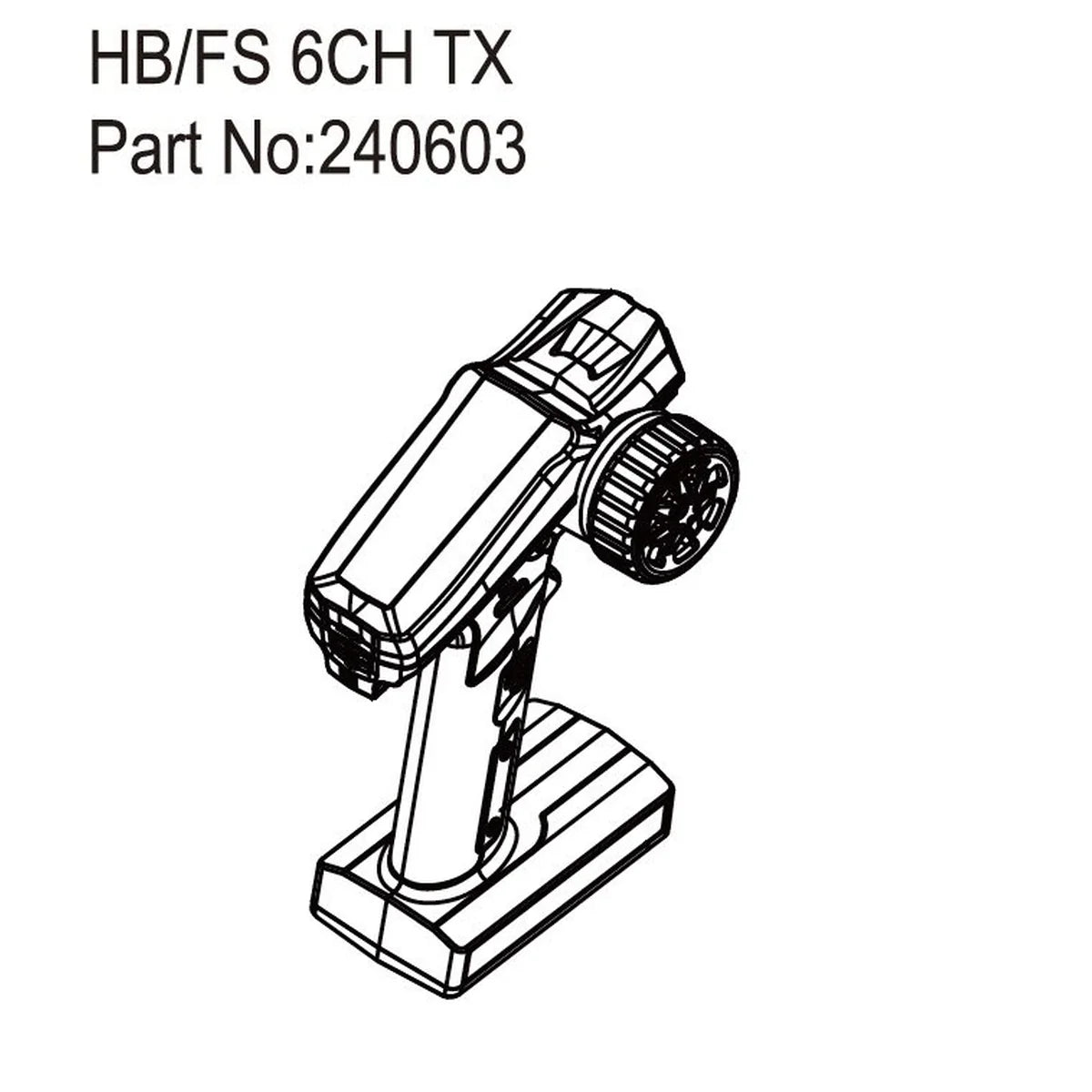 Hobby Plus Flysky 6-Kanal Fernsteuerung (Sender) für DKR-4 Fortis HBP240603