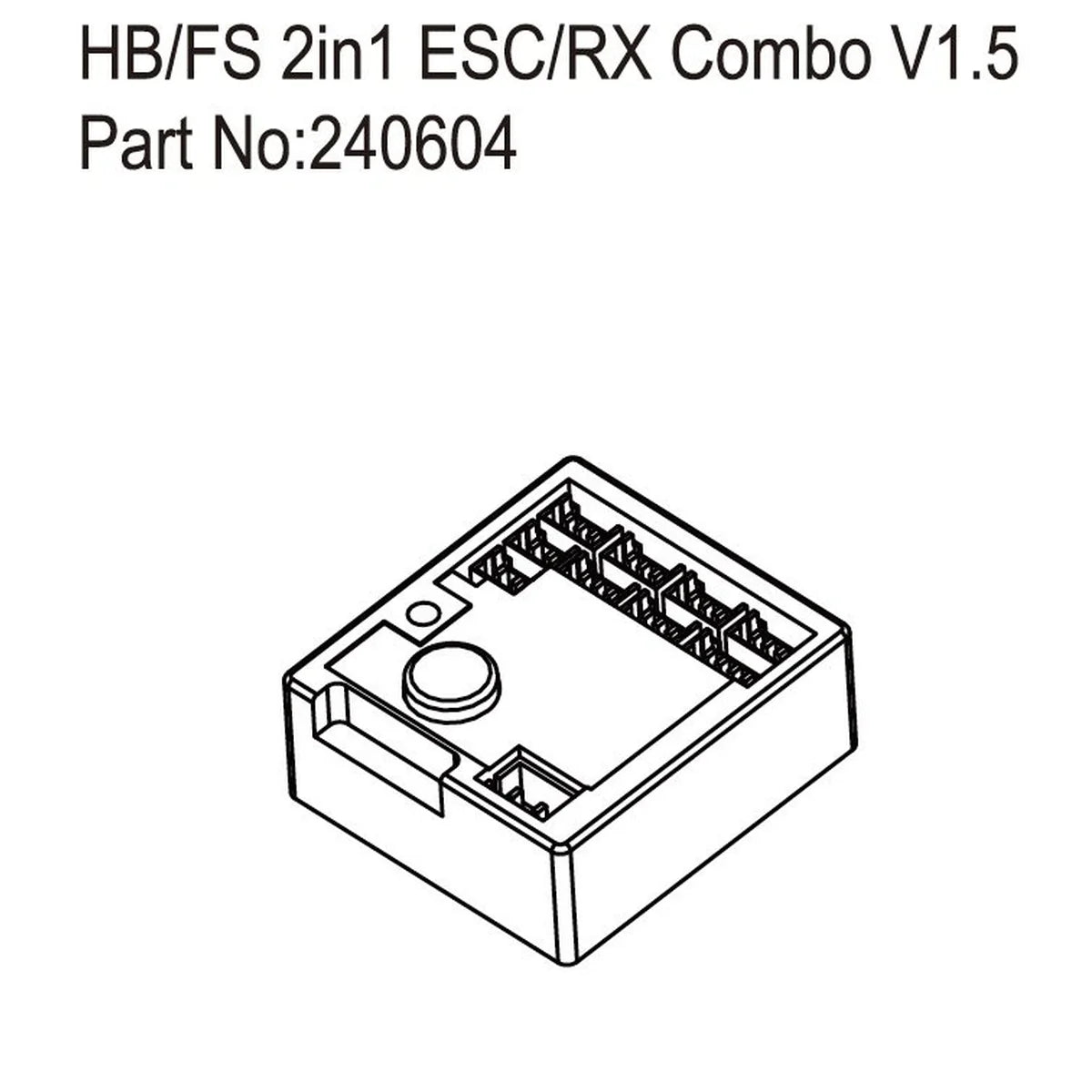 Hobby Plus Flysky 2in1 Regler/Empfänger V1.5 für DKR-4 Fortis HBP240604