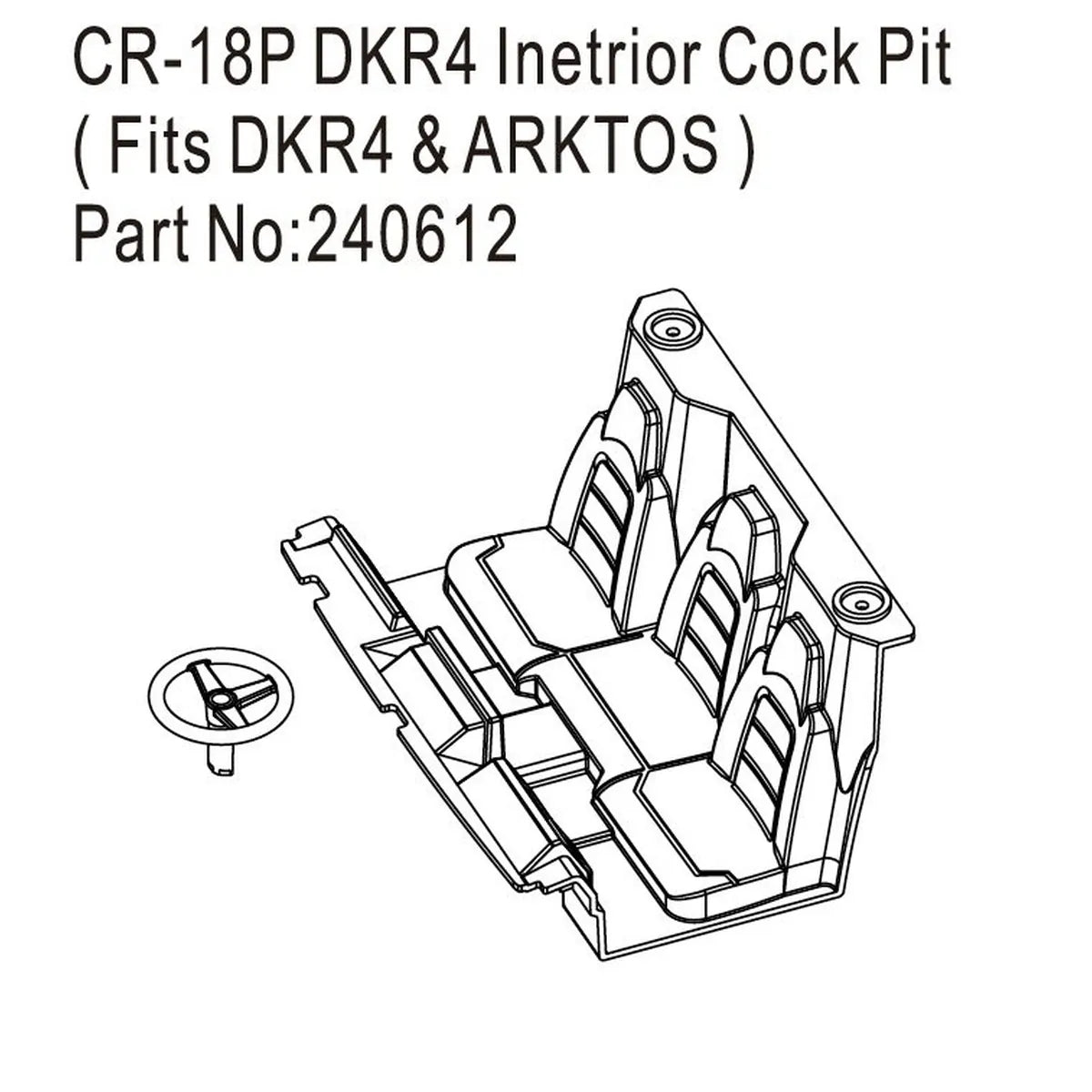 Hobby Plus Cockpit-Innenausstattung für DKR-4 Fortis und Arktos HBP240612