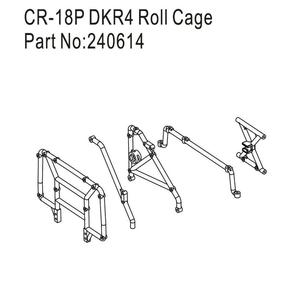 Hobby Plus Überrollkäfig für DKR-4 Fortis HBP240614