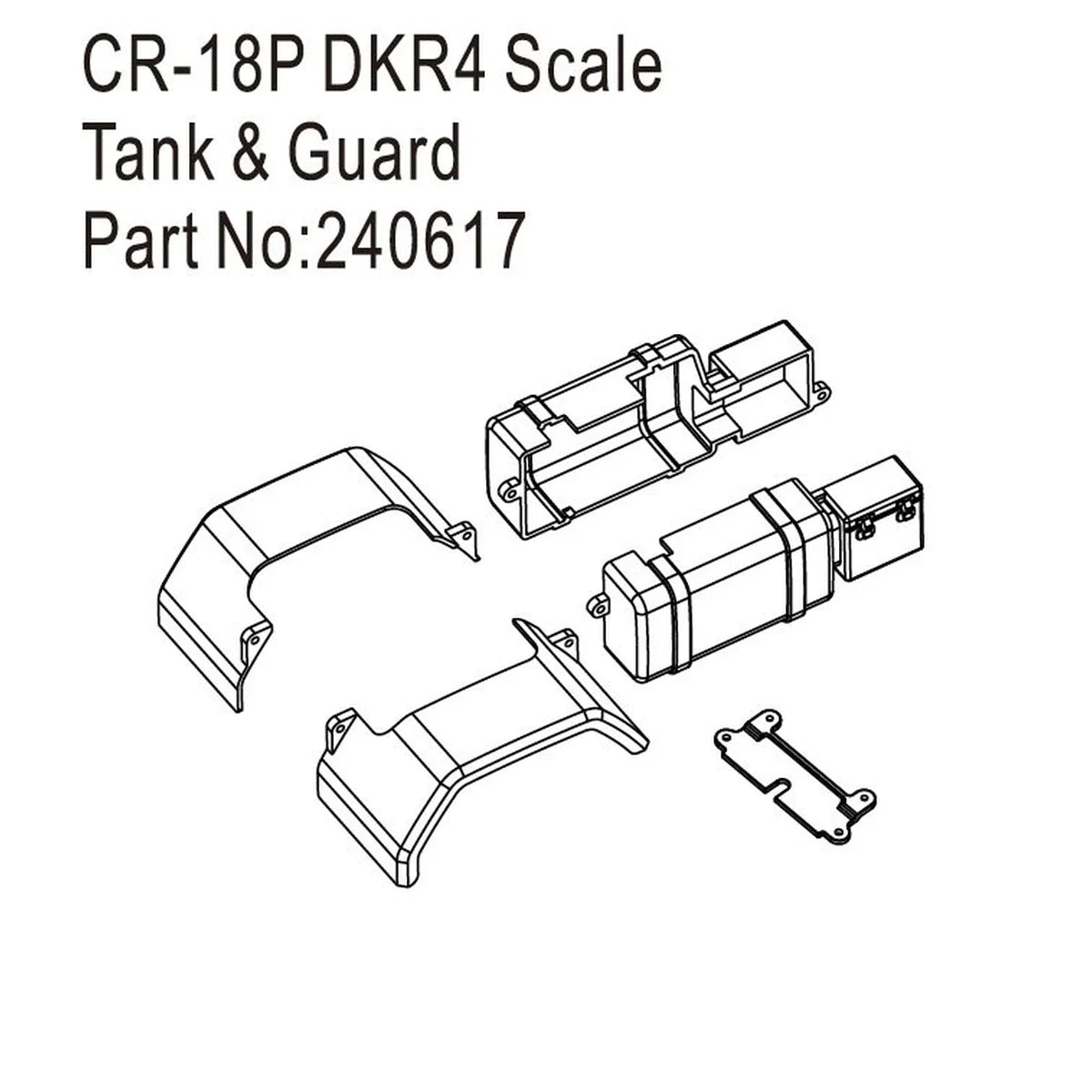 Hobby Plus Scale-Tank mit Schutz für DKR-4 Fortis HBP240617