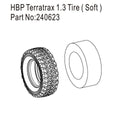 Hobby Plus Terratrax 1.3" Reifen für DKR-4 Fortis Soft HBP240623