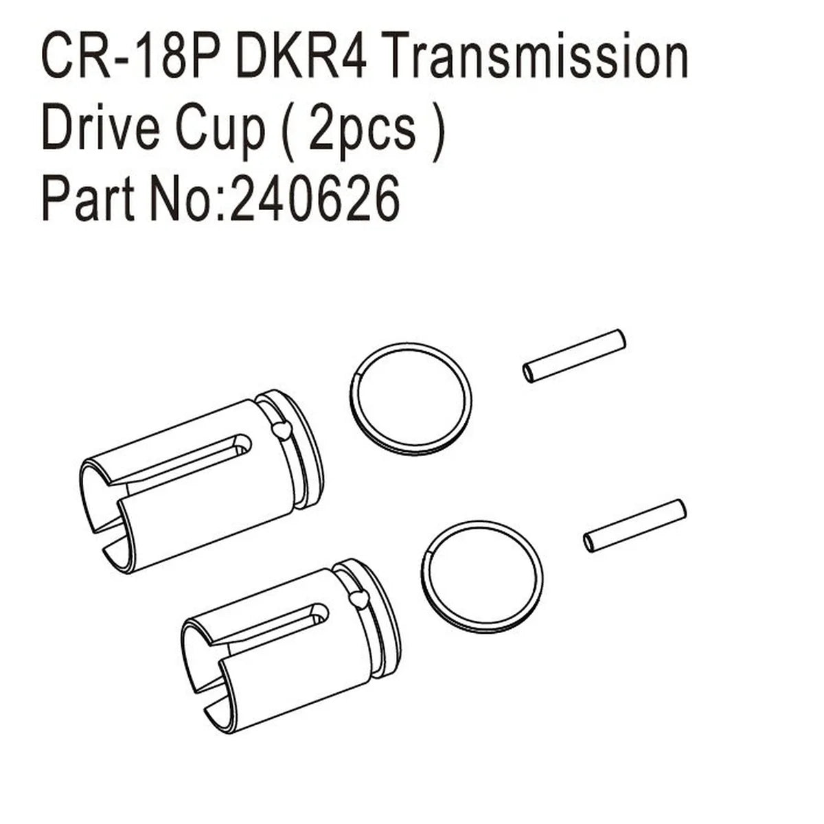 Hobby Plus Getriebe-Abtriebe (2) für DKR-4 Fortis HBP240626