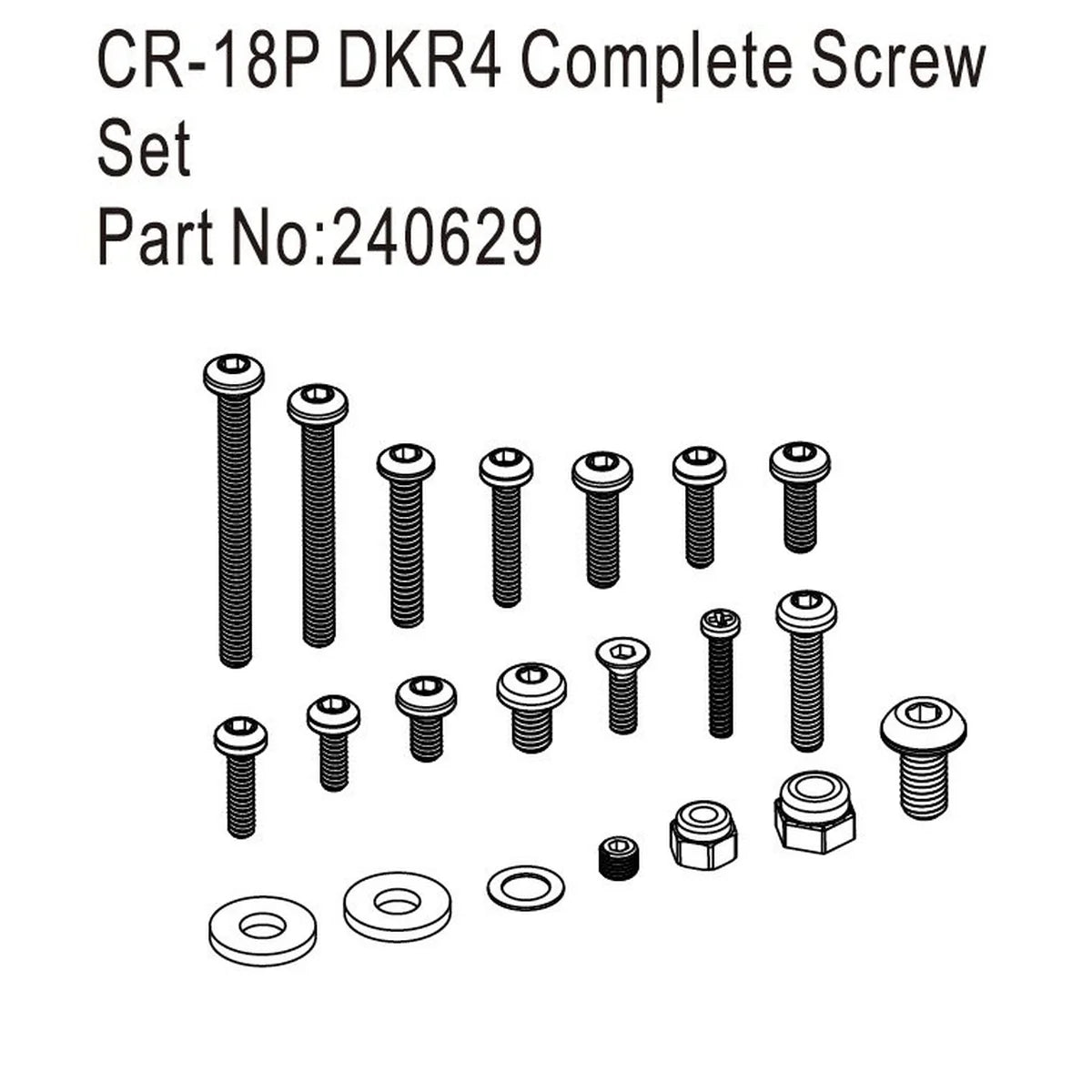 Hobby Plus Schraubenset komplett für DKR-4 Fortis HBP240629