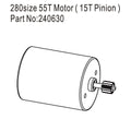 Hobby Plus 280er Brushed-Motor 55T mit 15Z Ritzel für DKR-4 Fortis HBP240630
