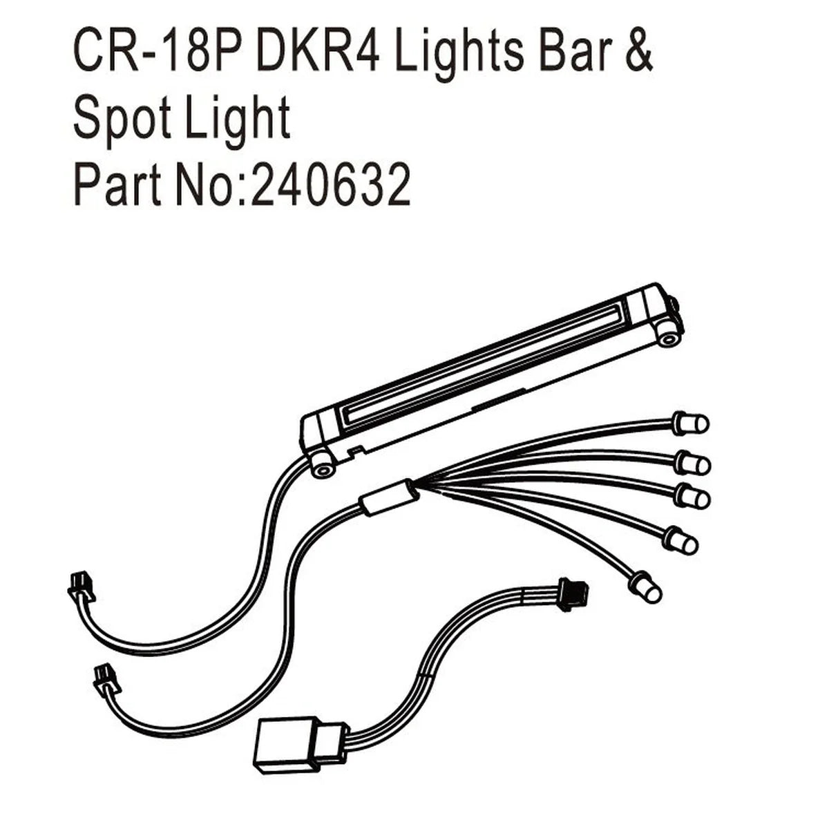 Hobby Plus Lightbar mit Zusatzscheinwerfern für DKR-4 Fortis HBP240632