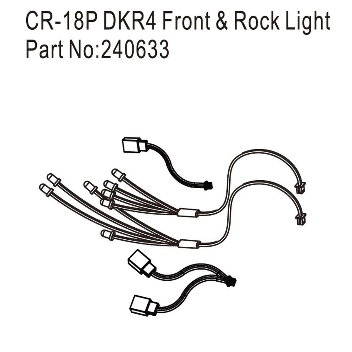 Hobby Plus Frontlicht und Rock Lights für DKR-4 Fortis HBP240633