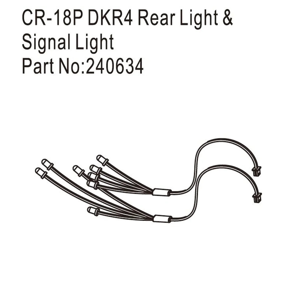 Hobby Plus Rücklicht und Blinker für DKR-4 Fortis HBP240634