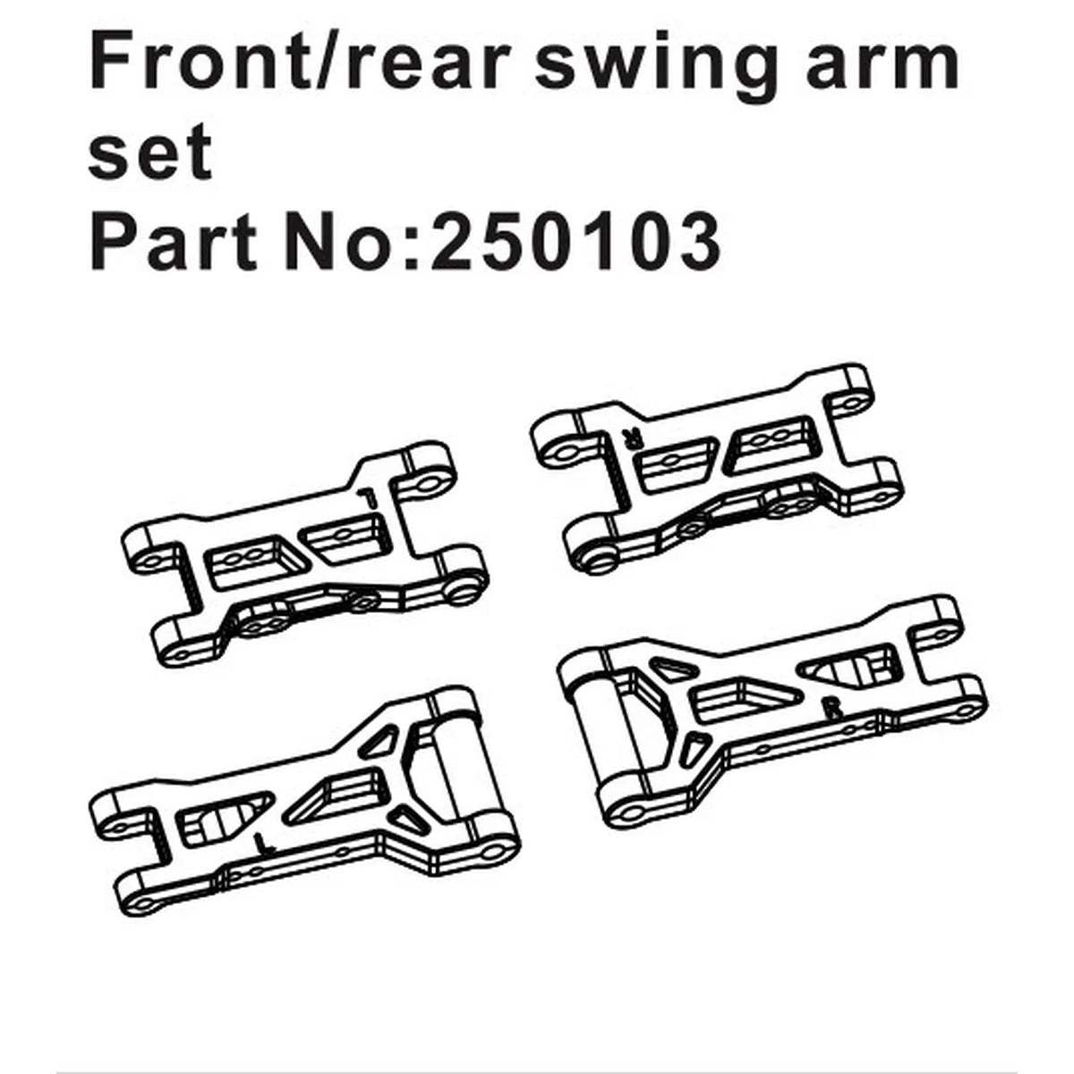Hobby Plus HobbyPlus Querlenker-Set vorne/hinten für Speck-B HBP250103
