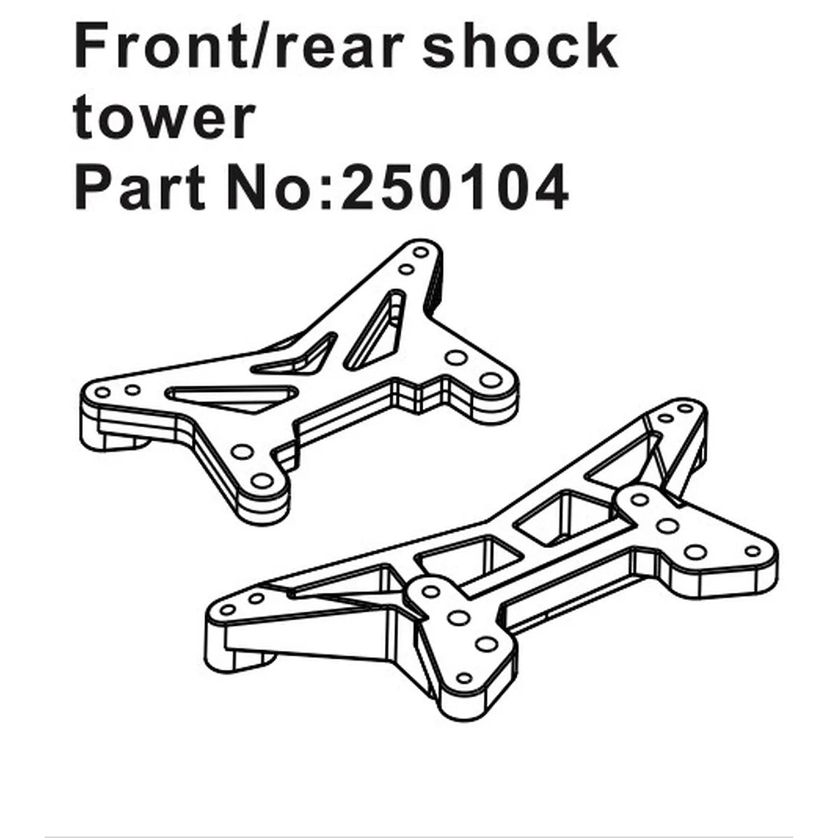 Hobby Plus HobbyPlus Dämpferbrücke vorne/hinten für Speck-B HBP250104