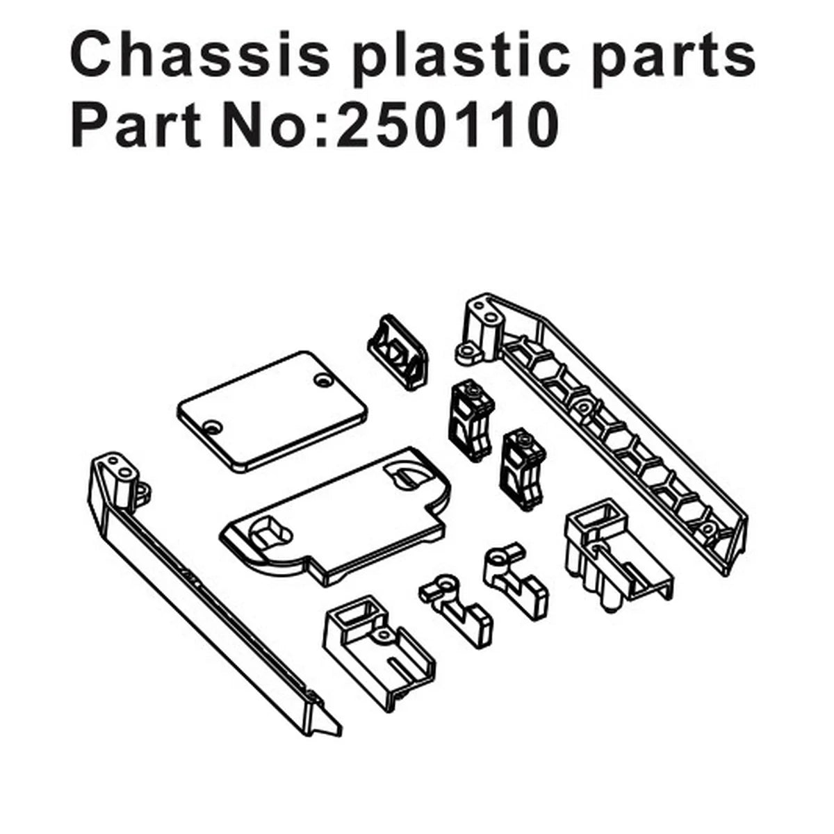 Hobby Plus HobbyPlus Chassis Kunststoff Teil Set für Speck-B HBP250110