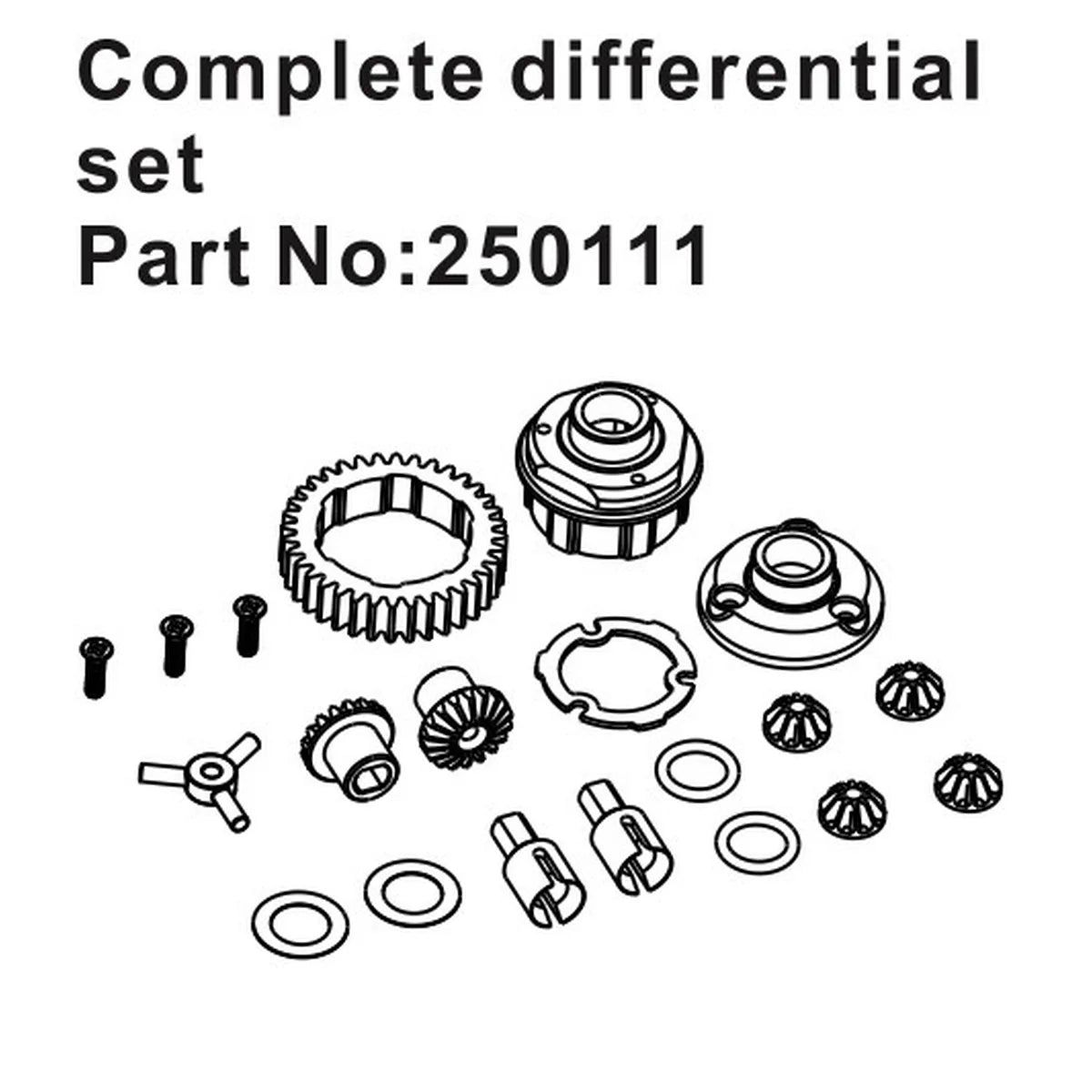 Hobby Plus HobbyPlus Differential-Set komplett für Speck-B HBP250111