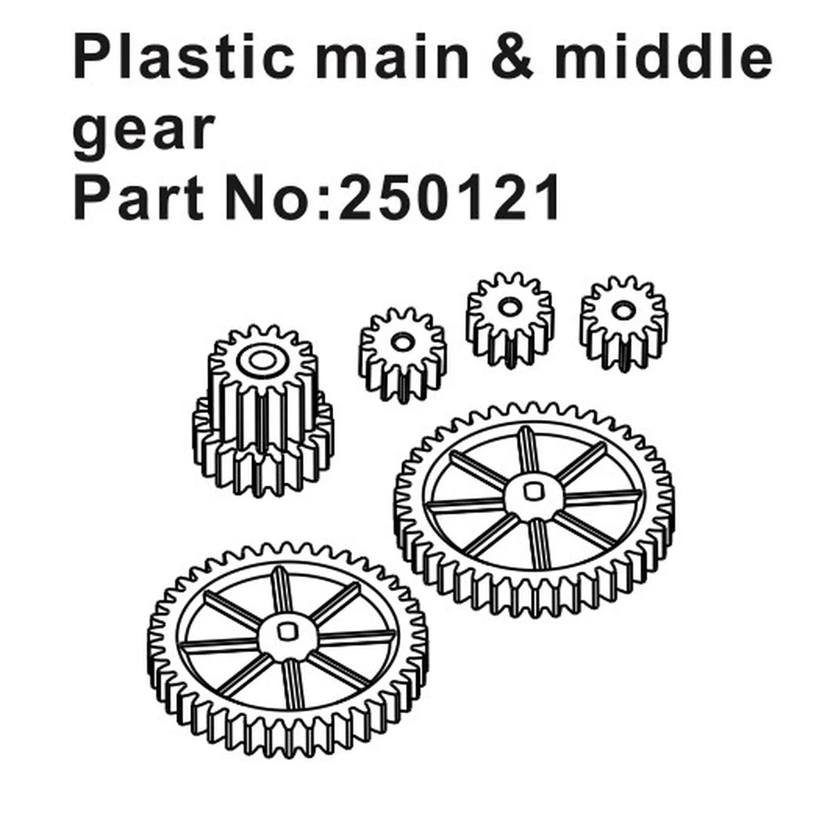 Hobby Plus HobbyPlus Kunststoff Haupt- & Mittelzahnräder für Speck-B HBP250121