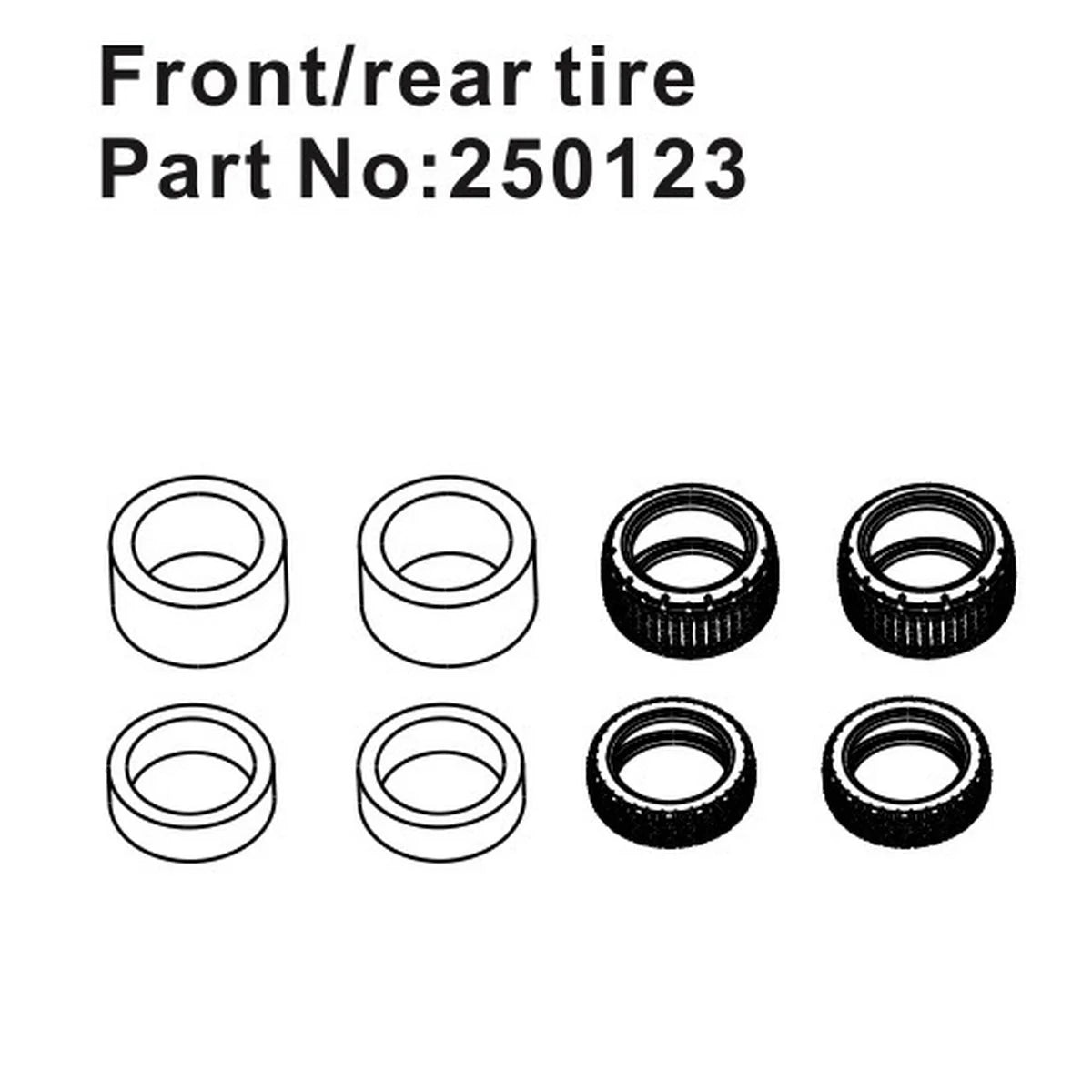 Hobby Plus HobbyPlus Reifen Set vorne/hinten Speck-B HBP250123