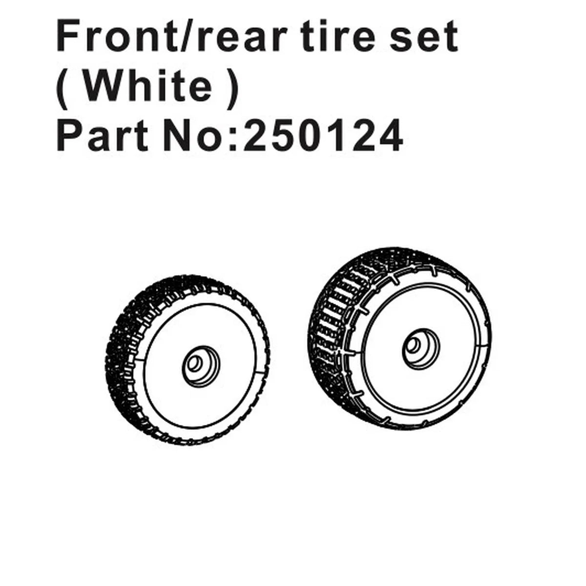 Hobby Plus Wheel Set f/r Set Speck-B Weiß HBP250124
