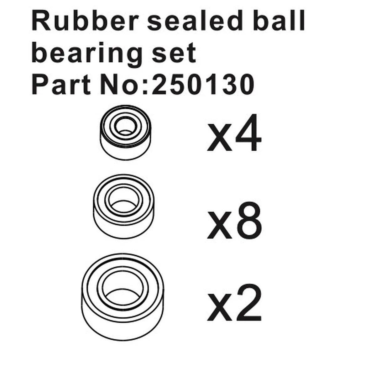Hobby Plus HobbyPlus Kugellager-Set gummigedichtet für Speck-B HBP250130