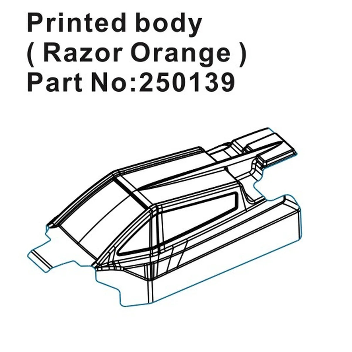 Hobby Plus HobbyPlus Speck-B bedruckte Lexan Karosserie - razor orange HBP250139