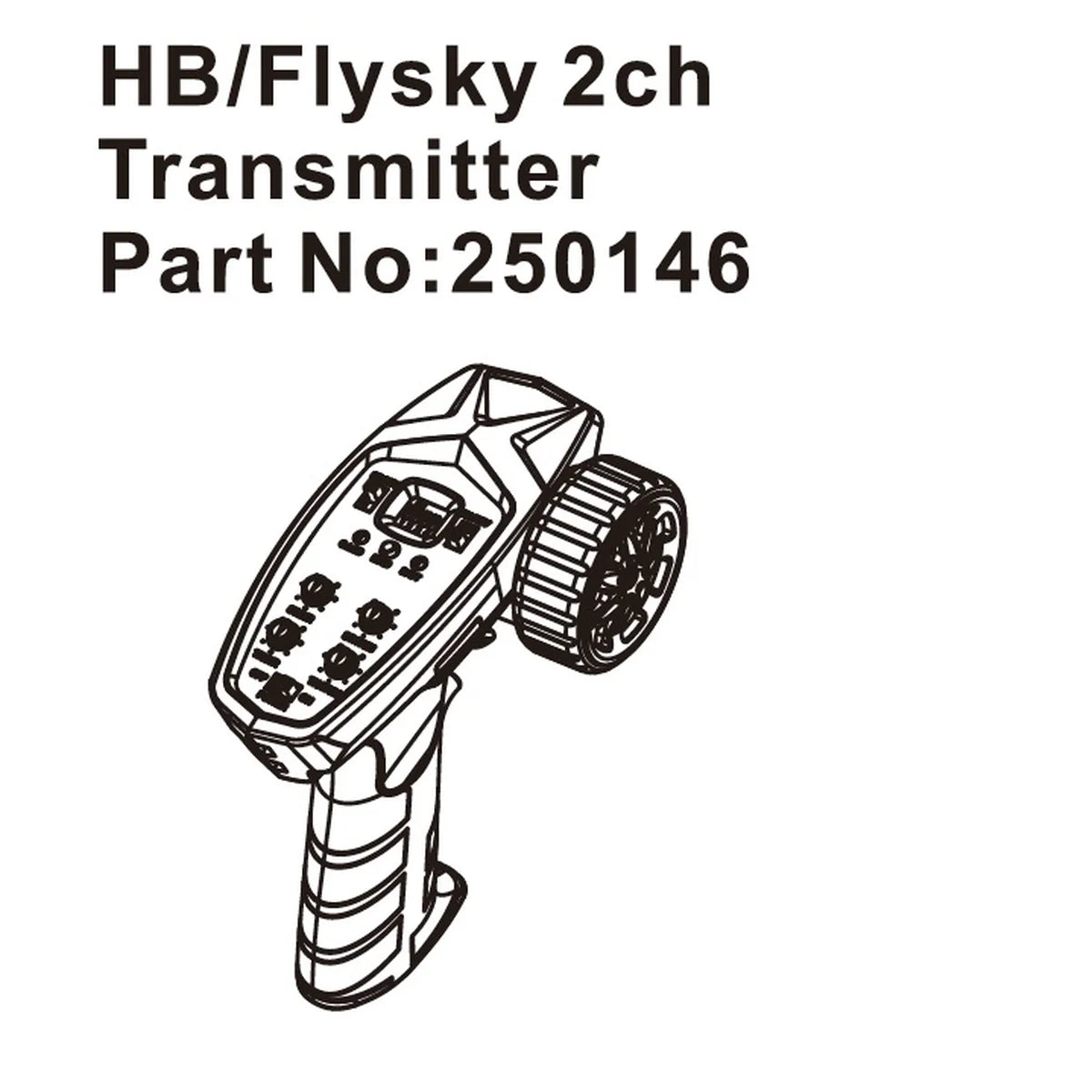 Hobby Plus Flysky 2-Kanal Fernsteuerung (Sender) für Speck-B/SCT/T HBP250146