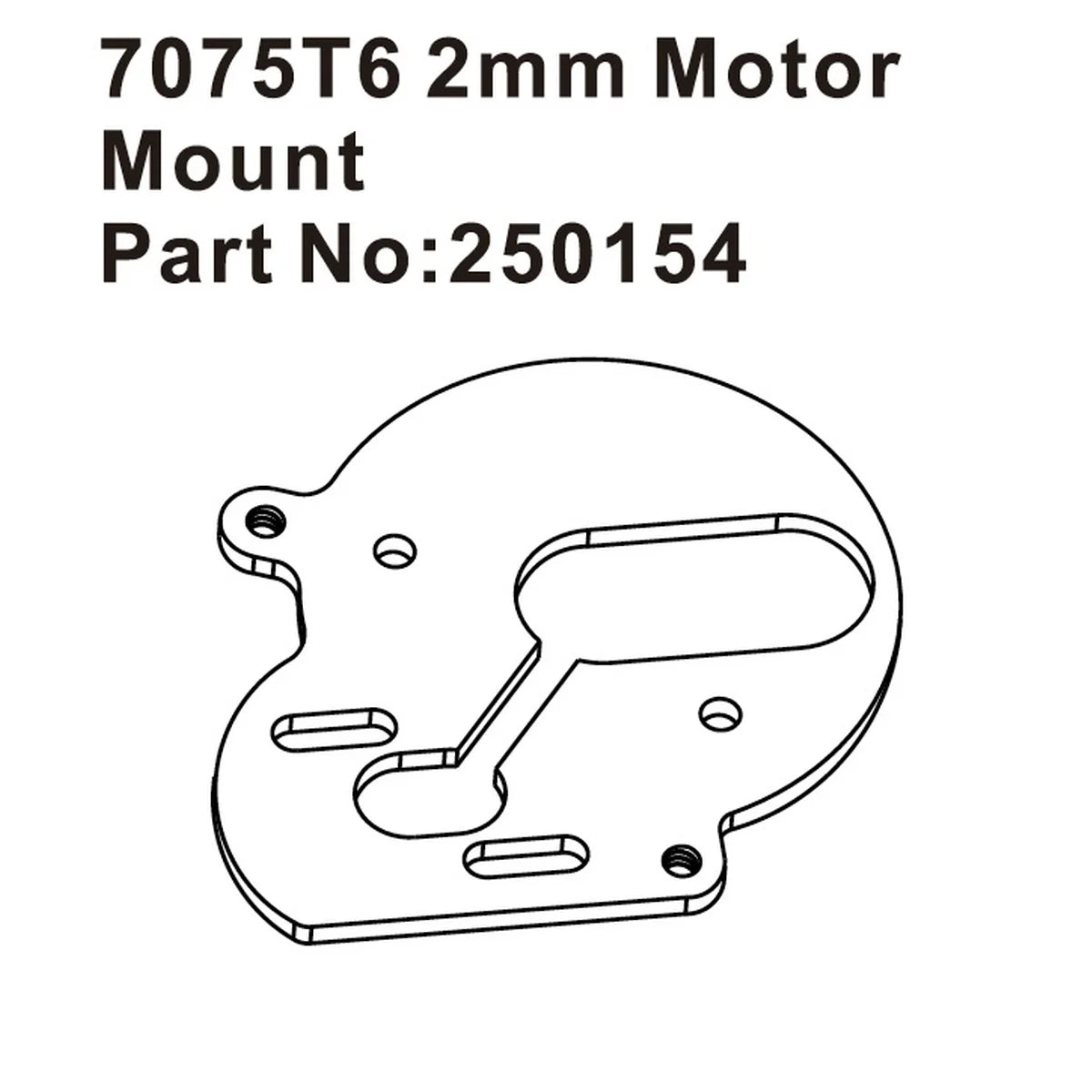 Hobby Plus Motorhalterung 7075-T6 2mm für Speck-B/SCT/T HBP250154