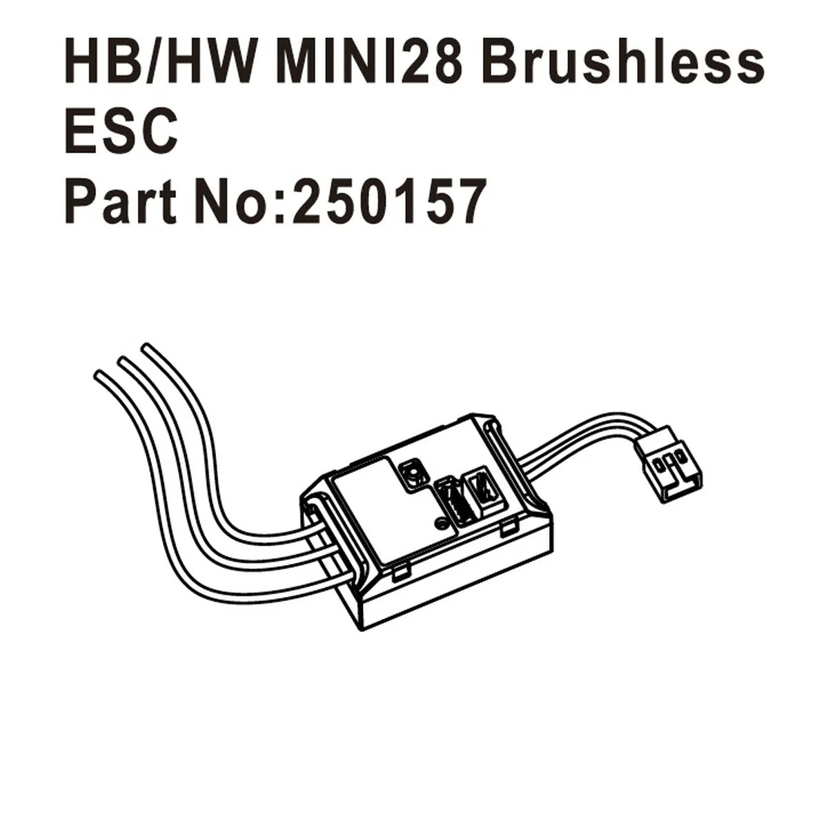 Hobby Plus Hobbywing Mini28 Brushless-Regler für Speck-B/SCT/T HBP250157