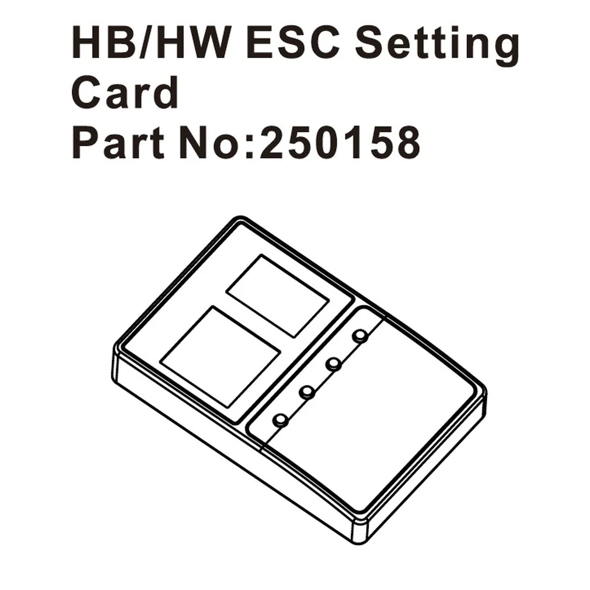 Hobby Plus Hobbywing Regler-Programmierkarte für Speck-B/SCT/T HBP250158