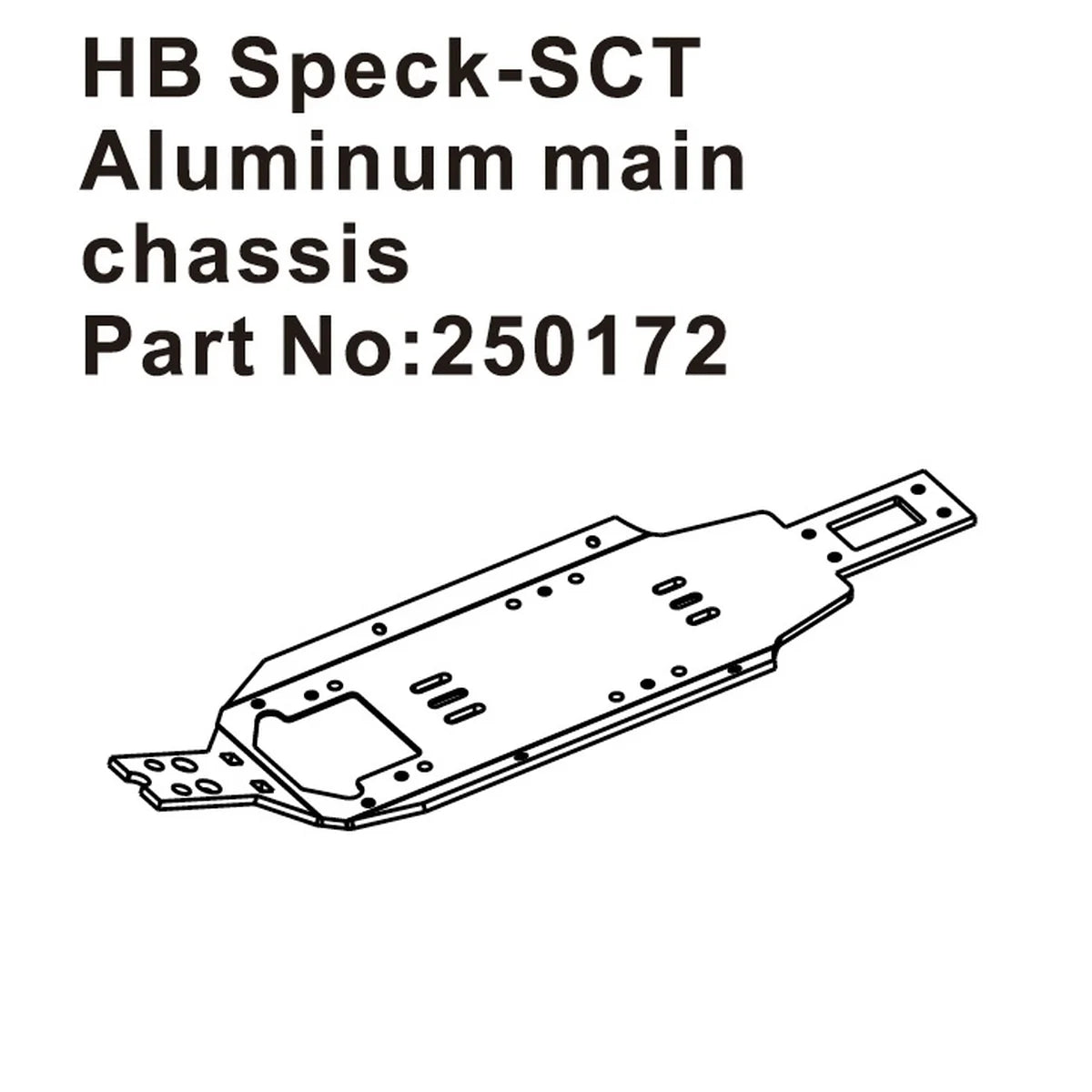 Hobby Plus Aluminium-Hauptchassis für Speck-SCT/T HBP250172