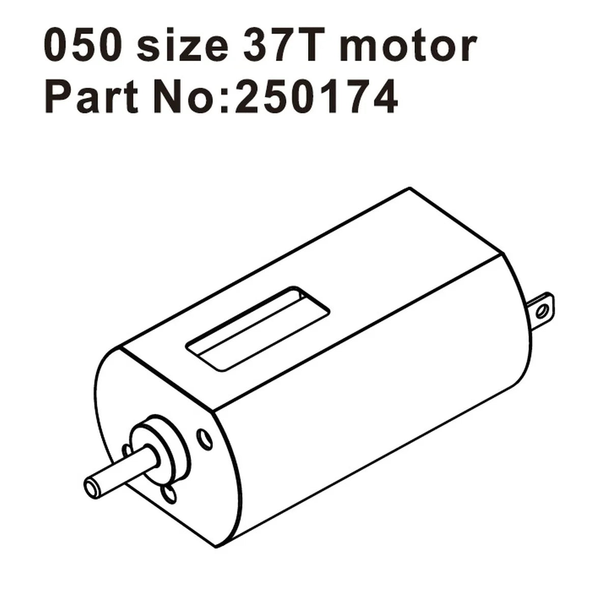 Hobby Plus 050er Brushed-Motor 37T mit Anschlusskabel für Speck-SCT/T HBP250174