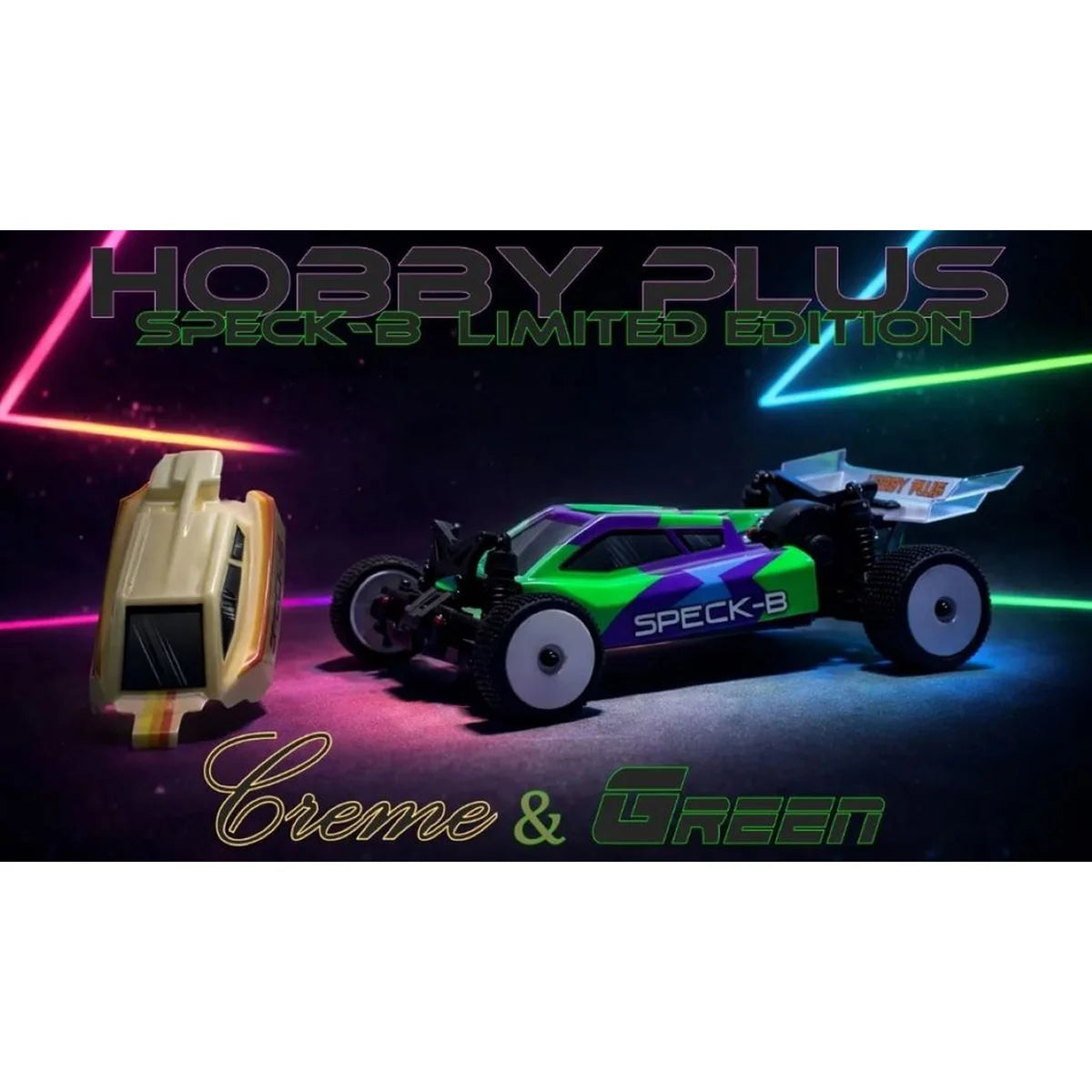 Hobby Plus HobbyPlus Speck-B Buggy 2WD grün & Creme Limited Edition HBP2410250-C1-Set im Maßstab 1:24 Buggy RTR – Seitenansicht