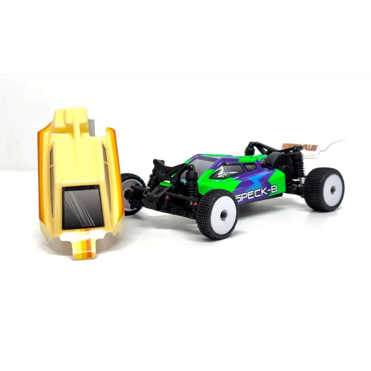 Hobby Plus HobbyPlus Speck-B Buggy 2WD grün & Creme Limited Edition HBP2410250-C1-Set im Maßstab 1:24 Buggy RTR