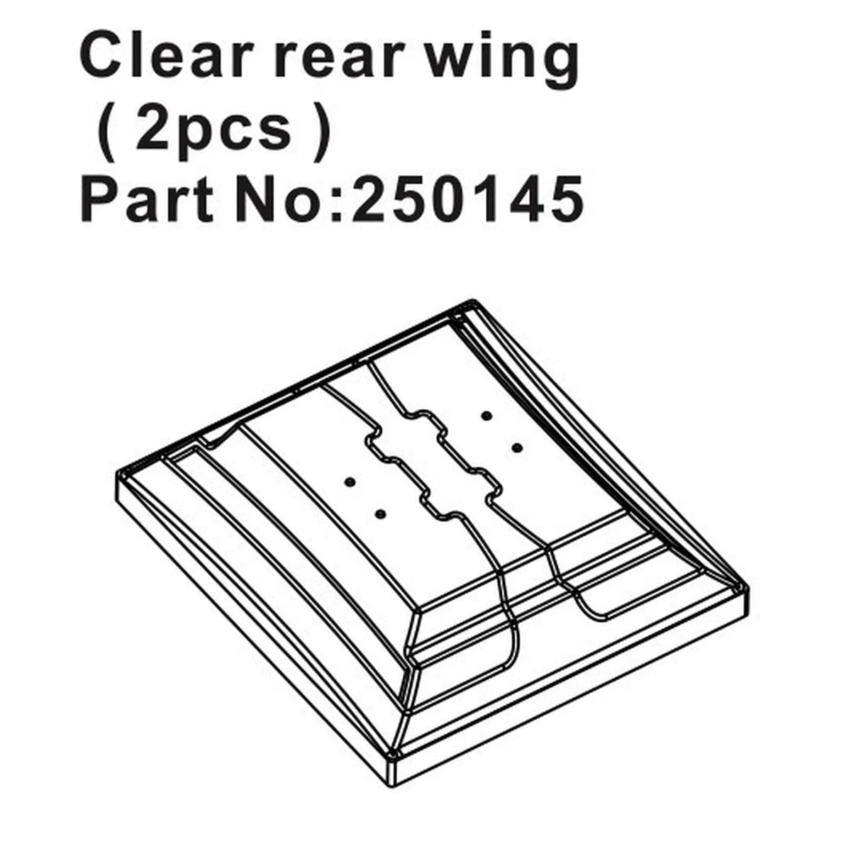 Hobby Plus HobbyPlus Transparent Spoiler, Speck-B hinten (2) HBP250145 Zubehör Buggy – Detailansicht