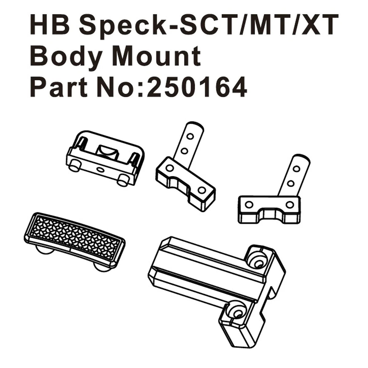Hobby Plus Karosseriehalter für Speck-SCT/T HBP250164 Zubehör im Maßstab 1:24 Truggy – Lieferumfang und Zubehör