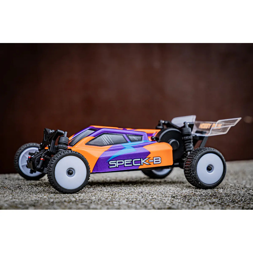 Hobby Plus Speck-B RC Buggy 1:24 2WD RTR Orange HBP2410250-C2 – Seitenansicht im Freien