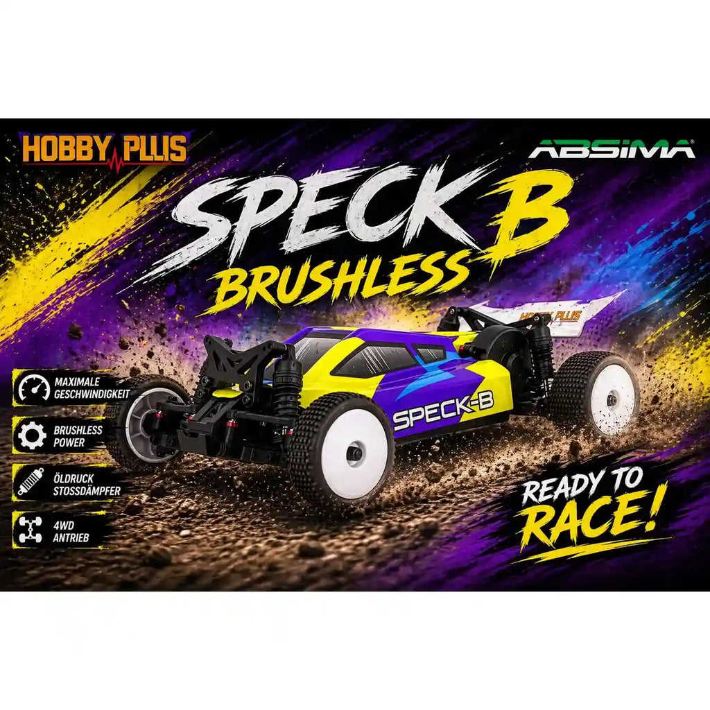 Hobby Plus Speck-B brushless Buggy 1:24 2WD RTR Gelb HBP2410260-YW – Ready to Race