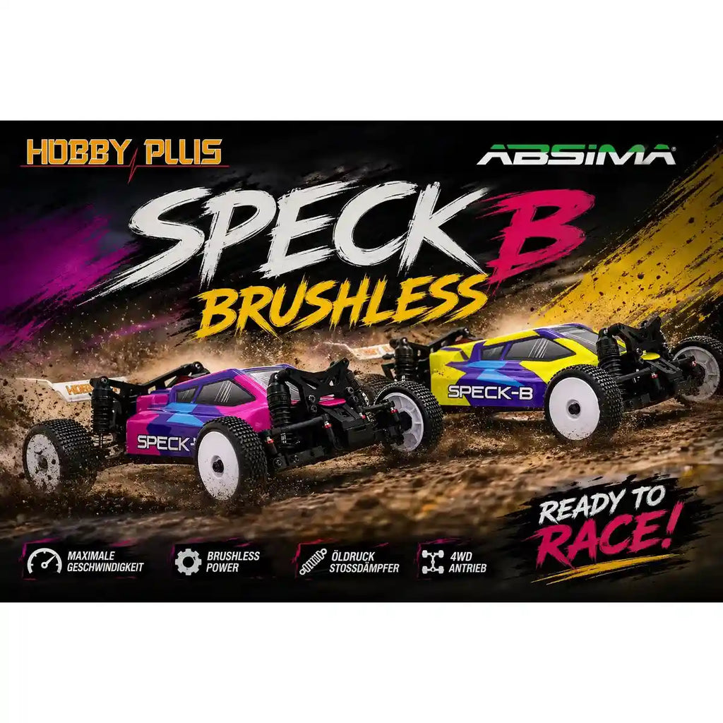Hobby Plus Speck-B brushless Buggy 1:24 2WD RTR Pink HBP2410260-MAG – beide Farben Ready to Race