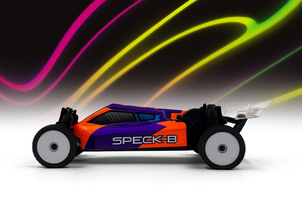 Hobby Plus Speck-B RC Buggy 1:24 2WD RTR Orange HBP2410250-C2 – Seitenansicht Studio