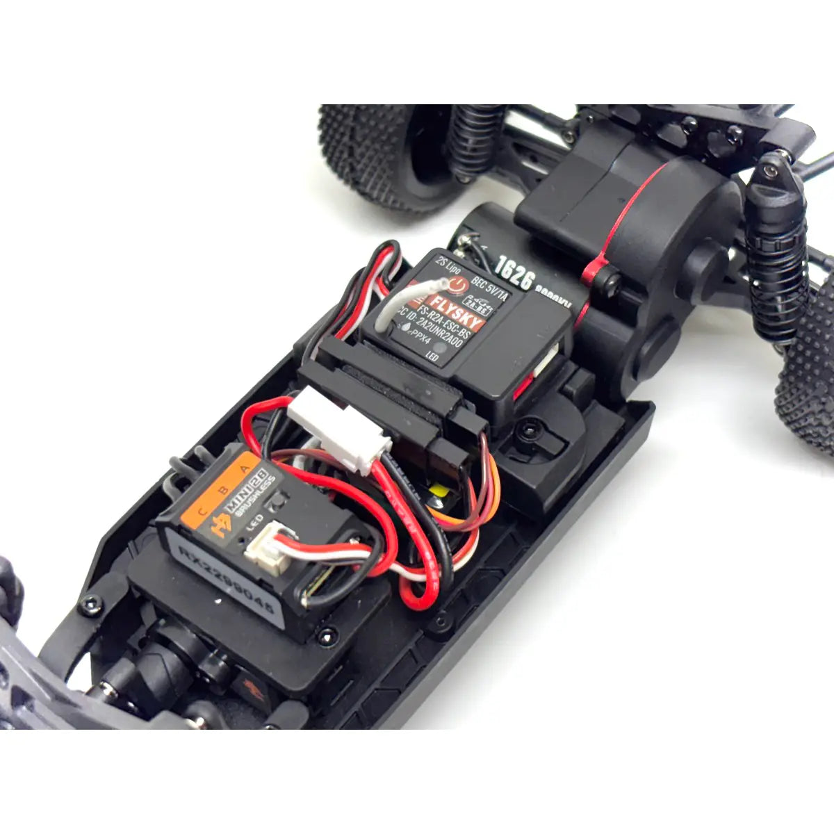 Hobby Plus Speck-SCT brushless Short Course Truck 1:24 2WD RTR Blau HBP2410280-BL – Elektronik von oben