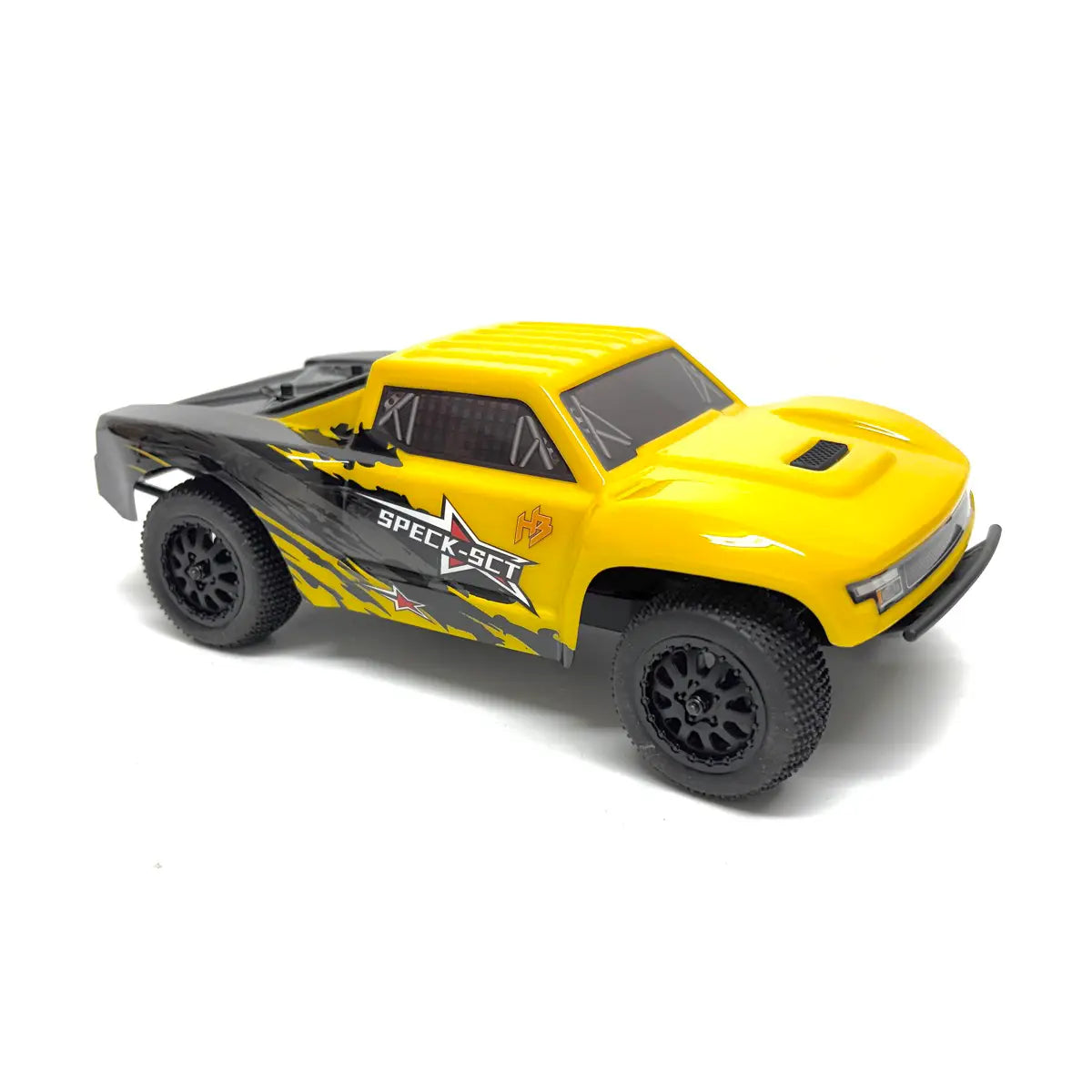 Hobby Plus Speck-SCT Short Course Truck 1:24 2WD RTR Gelb HBP2410270-YW – Schrägansicht vorne