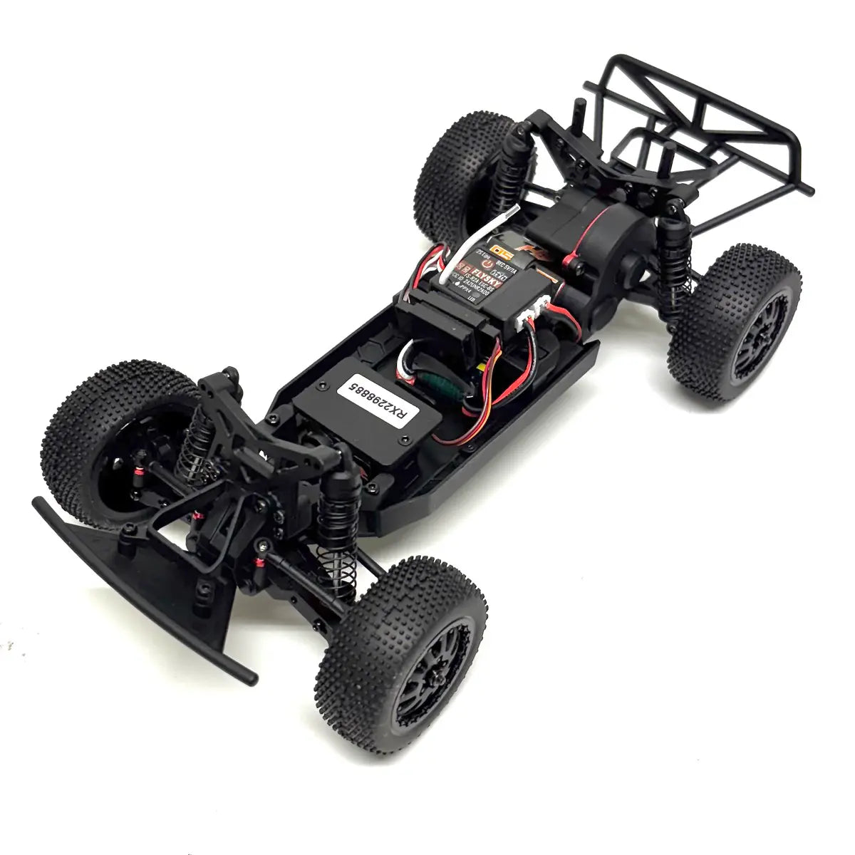 Hobby Plus Speck-SCT Short Course Truck 1:24 2WD RTR Silber HBP2410270-SR – Chassis von oben