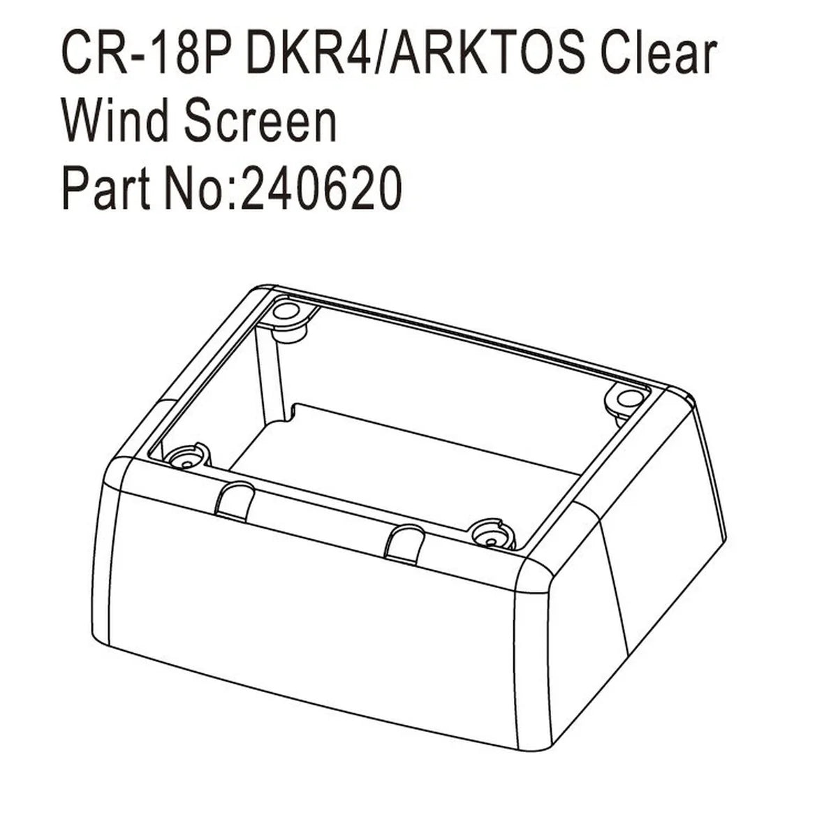 Hobby Plus Windschutzscheibe klar für DKR-4 Fortis und Arktos HBP240620 Zubehör im Maßstab 1:18 Crawler und Truck – Detailansicht